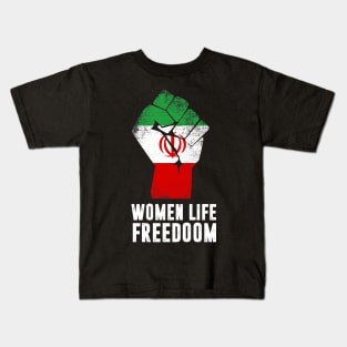 Free Iran Women life freedom stand with Persian women,Iran Kids T-Shirt